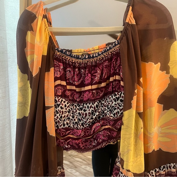 Catching Feelings Printed Top. - free people. NWT. Size xs - Picture 8 of 8